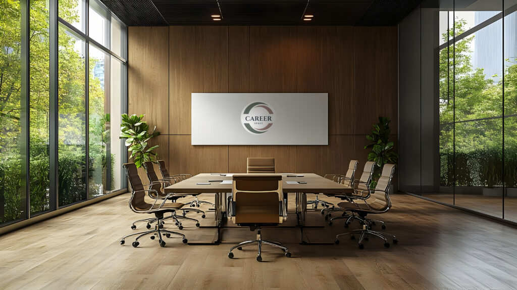 Typical workspace for career coaching